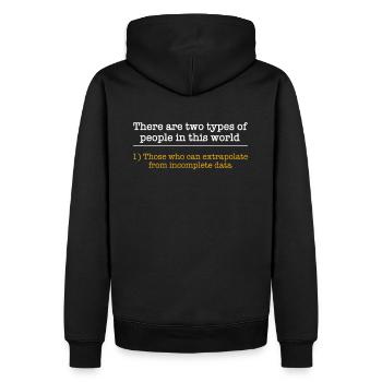 Witzige Schlaue Sprüche Programmierer Nerds Geeks - Männer Premium Bio Hoodie - Schwarz - Hinten - Nico (187cm)