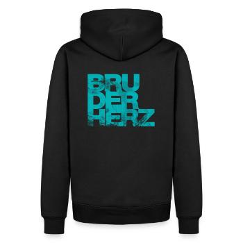 Bruderherz Bester Bruder der Welt Geschenkidee - Männer Premium Bio Hoodie - Schwarz - Hinten - Nico (187cm)