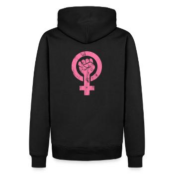 Women will rise - Frauenpower - Égalité - Sweat à capuche Premium bio Homme - noir - Dos - Nico (187cm)