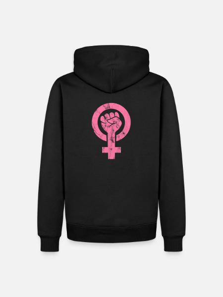 Women will rise - Frauenpower - Égalité - Sweat à capuche Premium bio Homme - noir