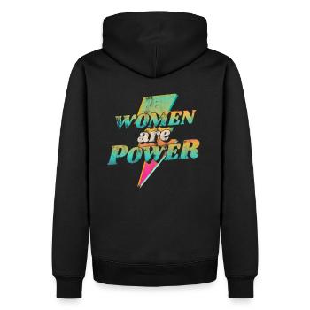 Women will rise - Frauenpower - Gleichberechtigung - Männer Premium Bio Hoodie - Schwarz - Hinten - Nico (187cm)