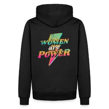 Women will rise - Frauenpower - Gleichberechtigung - Männer Premium Bio Hoodie - Schwarz - Hinten - Nico (187cm)