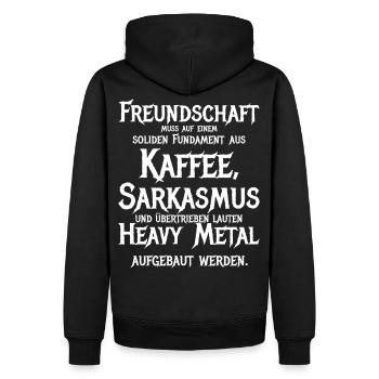 Spruch Musik Metal Rock bester Kumpel BFF Freundin - Männer Premium Bio Hoodie - Schwarz - Hinten - Nico (187cm)