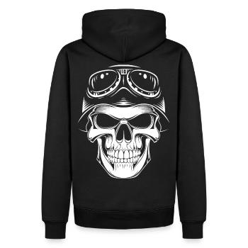 Skull Rider - Sweat à capuche Premium bio Homme - noir - Dos - Nico (187cm)