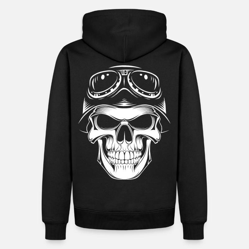 Skull Rider - Sweat à capuche Premium bio Homme - noir