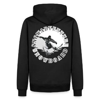 Snow Adventure Snowboard Snowboarder - Men’s Premium Organic Hoodie - black - Back - Nico (187cm)