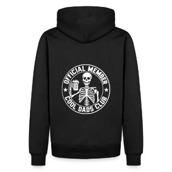 Cool Dads Club - Membre officiel - Sweat à capuche Premium bio Homme - noir - Dos - Nico (187cm)