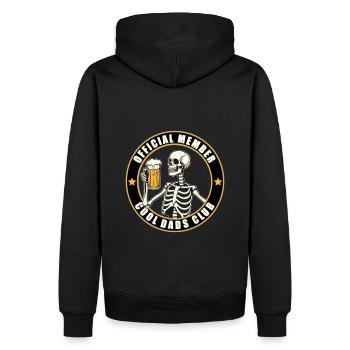 Cool Dads Club - Membre officiel - Sweat à capuche Premium bio Homme - noir - Dos - Nico (187cm)