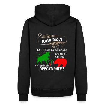 Taureau et ours les animaux du marché boursier et des actions - Sweat à capuche Premium bio Homme - noir - Dos - Nico (187cm)