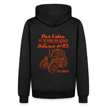 Biélorussie MTS-Life est trop court pour pas ... - Sweat à capuche Premium bio Homme - noir - Dos - Nico (187cm)