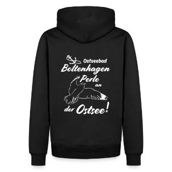 Boltenhagen Ostseebad und Perle an der Ostsee - Männer Premium Bio Hoodie - Schwarz - Hinten - Nico (187cm)