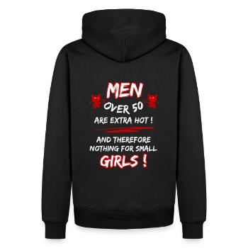 Les hommes de plus de 50 ans sont très chauds... 50e anniversaire - Sweat à capuche Premium bio Homme - noir - Dos - Nico (187cm)