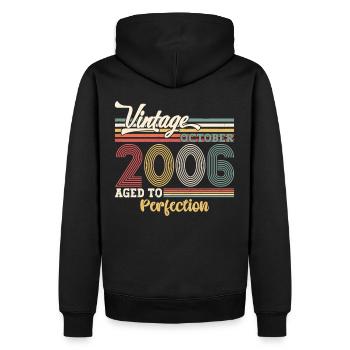 October Vintage 2006 16th Birthday Gift Cool - Men’s Premium Organic Hoodie - black - Back - Nico (187cm)
