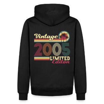 Original vintage 2005 17th birthday gift - Men’s Premium Organic Hoodie - black - Back - Nico (187cm)