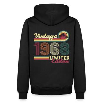 Original vintage 1968 54th birthday gift - Men’s Premium Organic Hoodie - black - Back - Nico (187cm)