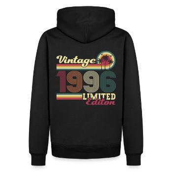 Original vintage 1996 26th birthday gift - Men’s Premium Organic Hoodie - black - Back - Nico (187cm)