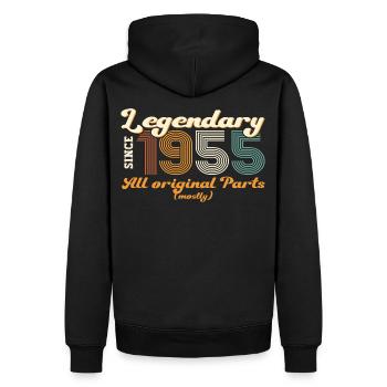 Original vintage 1955 67th birthday gift - Men’s Premium Organic Hoodie - black - Back - Nico (187cm)