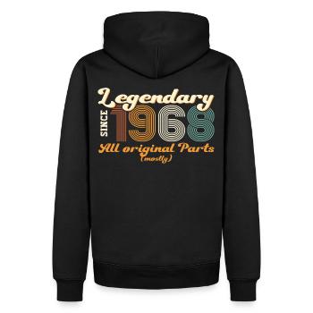 Original vintage 1968 54th birthday gift - Men’s Premium Organic Hoodie - black - Back - Nico (187cm)