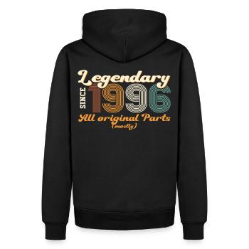 Original vintage 1996 26th birthday gift - Men’s Premium Organic Hoodie - black - Back - Nico (187cm)