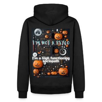 Un sociopathe n’est pas un psychopathe - Sweat à capuche Premium bio Homme - noir - Dos - Nico (187cm)