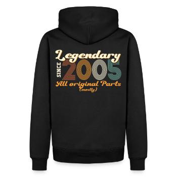 Original vintage 2005 17th birthday gift - Men’s Premium Organic Hoodie - black - Back - Nico (187cm)