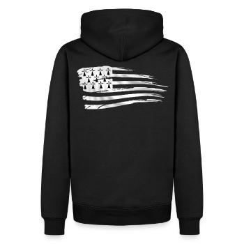 breizh bretagne 08 - Sweat à capuche Premium bio Homme - noir - Dos - Nico (187cm)
