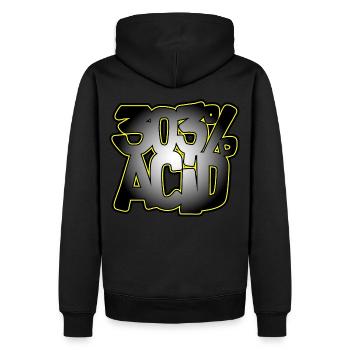 Acid Techno 303 Per Cent Acid - Men’s Premium Organic Hoodie - black - Back - Nico (187cm)