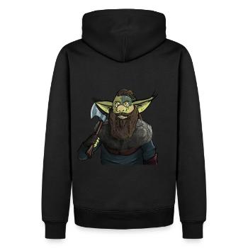 Gast viking - Sweat à capuche Premium bio Homme - noir - Dos - Nico (187cm)