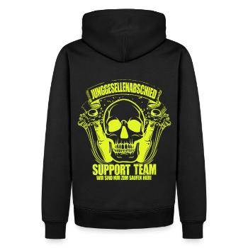 Junggesellenabschied Party Crew Feiern Hochzeit - Männer Premium Bio Hoodie - Schwarz - Hinten - Nico (187cm)