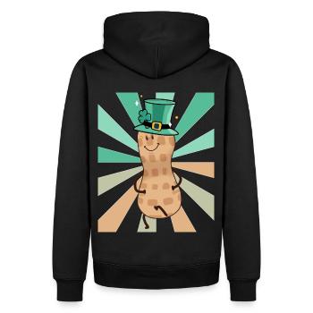 Noix de cacahuète Nouvel An Félicitations Noix présente - Sweat à capuche Premium bio Homme - noir - Dos - Nico (187cm)