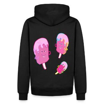 Crème glacée d’été Crème glacée Crème glacée enfant - Sweat à capuche Premium bio Homme - noir - Dos - Nico (187cm)