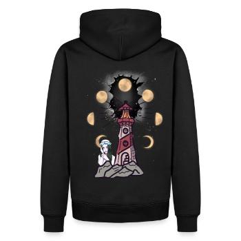 Phare Phares marin maritime fille - Sweat à capuche Premium bio Homme - noir - Dos - Nico (187cm)