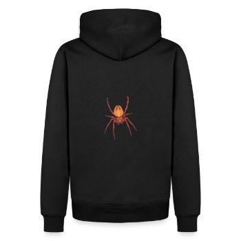Spinne am Netz - Männer Premium Bio Hoodie - Schwarz - Hinten - Nico (187cm)
