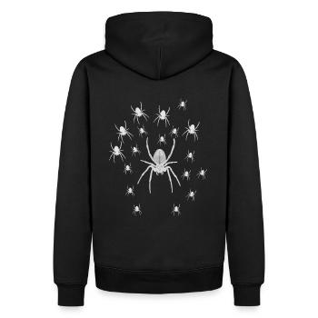 Spinnen ein ganze Familie - Männer Premium Bio Hoodie - Schwarz - Hinten - Nico (187cm)