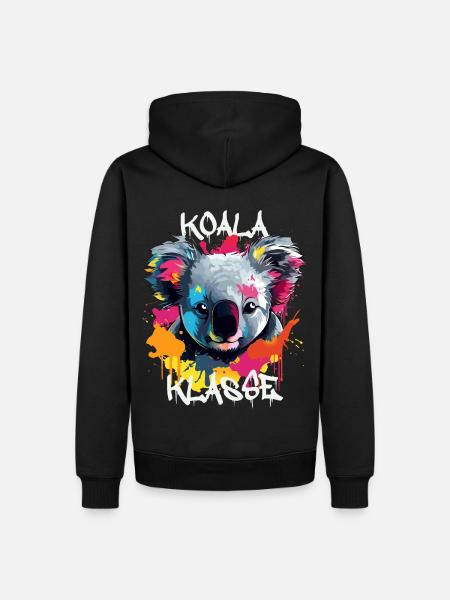 Graffiti Koalaklasse Grundschule Klassentier - Männer Premium Bio Hoodie - Schwarz