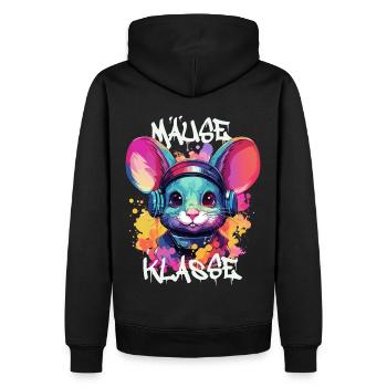 Graffiti Mäuseklasse Grundschule Klassentier - Männer Premium Bio Hoodie - Schwarz - Hinten - Nico (187cm)