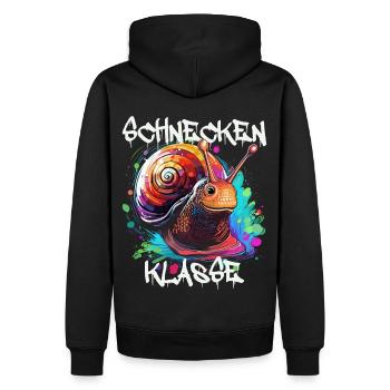 Graffiti Schneckenklasse Grundschule Klassentier - Männer Premium Bio Hoodie - Schwarz - Hinten - Nico (187cm)