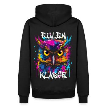 Graffiti Eulenklasse Grundschule Klassentier Eule - Männer Premium Bio Hoodie - Schwarz - Hinten - Nico (187cm)