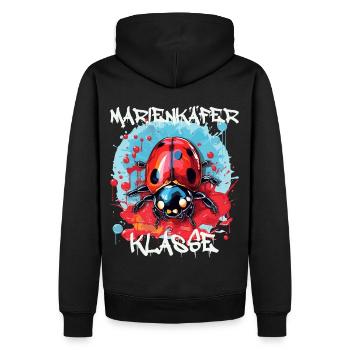 Graffiti Marienkäferklasse Grundschule Klassentier - Männer Premium Bio Hoodie - Schwarz - Hinten - Nico (187cm)