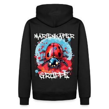 Marienkäfergruppe Kindergarten Gruppentier - Männer Premium Bio Hoodie - Schwarz - Hinten - Nico (187cm)