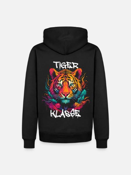 Graffiti Tigerklasse Grundschule Klassentier - Männer Premium Bio Hoodie - Schwarz