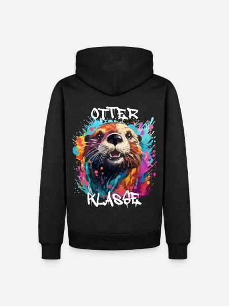 Graffiti Otterklasse Grundschule Klassentier Otter - Männer Premium Bio Hoodie - Schwarz