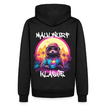 Graffiti Maulwurfklasse Grundschule Klassentier - Männer Premium Bio Hoodie - Schwarz - Hinten - Nico (187cm)