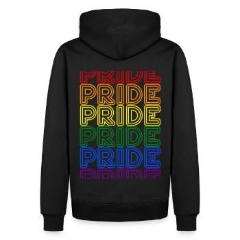 Pride Pride Pride | Rainbow Pride Month Freedom - Men’s Premium Organic Hoodie - black - Back - Nico (187cm)