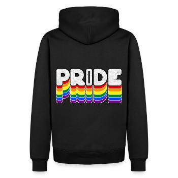 Pride | Rainbow Pride Month Freedom - Men’s Premium Organic Hoodie - black - Back - Nico (187cm)