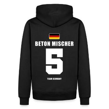 Deutschland Fussball Abwehrspieler Fußball - Männer Premium Bio Hoodie - Schwarz - Hinten - Nico (187cm)
