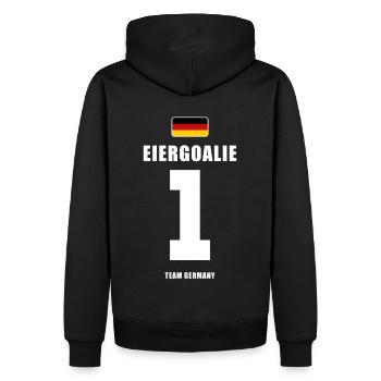 Deutschland Fussball Torwart Fußball - Männer Premium Bio Hoodie - Schwarz - Hinten - Nico (187cm)