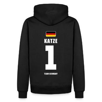 Deutschland Fussball Torwart Fußball - Männer Premium Bio Hoodie - Schwarz - Hinten - Nico (187cm)