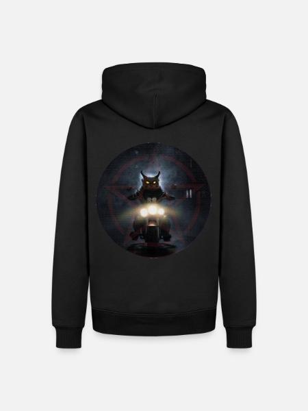 Hell Cat - Männer Premium Bio Hoodie - Schwarz