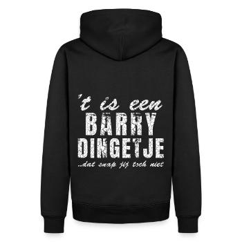 Design de chemise avec le nom Barry, personnalisé - Sweat à capuche Premium bio Homme - noir - Dos - Nico (187cm)